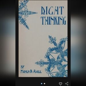 Scarce Right Thinking The Royal Road to Health by Manly P Hall